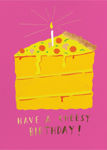 Cheesy Cake - Birthday Card by Carolyn Suzuki Studio