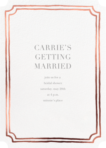 Double Border Indented Corners - Bridal Shower Invitation by Sugar Paper