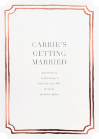 Double Border Indented Corners - Bridal Shower Invitation by Sugar Paper