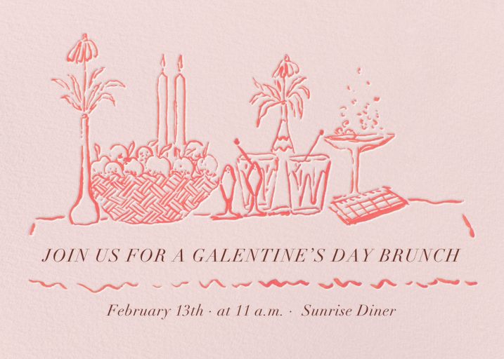 Pink Tablescape - Galentine's Day Invitation by Iris + Marie