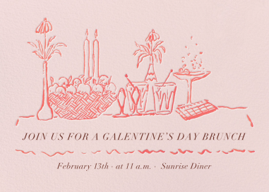 Pink Tablescape - Valentine's Day Invitation by Iris + Marie