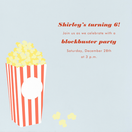 Bucket of Popcorn by Paperless Post