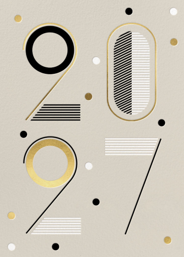 Modern Geometric Year Card