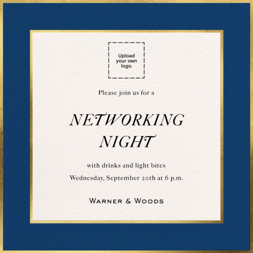 Golden Edge - Corporate Reception Invitation by Paperless Post