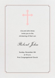 Indented Corners Tall - Baptism & Christening Invitation by Paperless Post