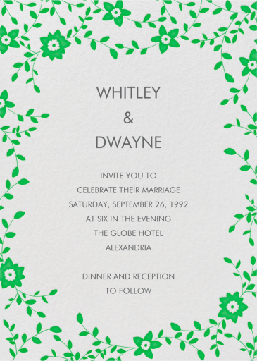 Vintage Flower - Wedding Invitation by Linda and Harriett