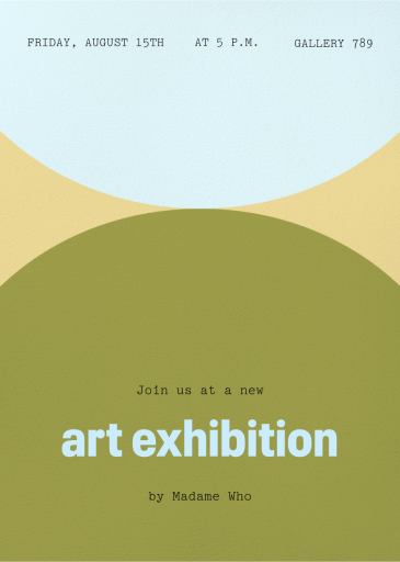 Lentil - Art Exhibition Invitation by Paperless Post