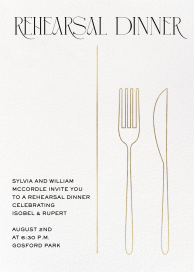 Cutlery - Rehearsal Dinner Invitation by Paperless Post