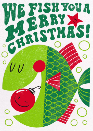 Holiday Fishes - Christmas Card by Hello!Lucky