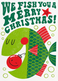 Holiday Fishes - Christmas Card by Hello!Lucky
