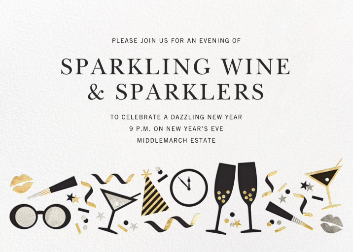 Ring it in - New Year's Eve Invitation by Jonathan Adler