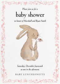 The Flower and the Bunny - Baby Shower Invitation by Paperless Post