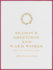 Classic Wreath with Motif - Christmas Card by Paperless Post