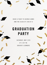 Graduation Caps and Confetti by Paperless Post