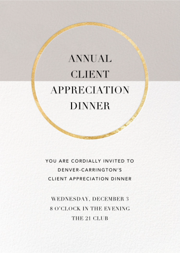 Metallic Circle by Paperless Post