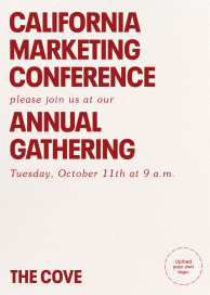 Simple Text Logo Upload Invitation