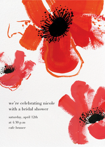 Poppies - Bridal Shower Invitation by kate spade new york