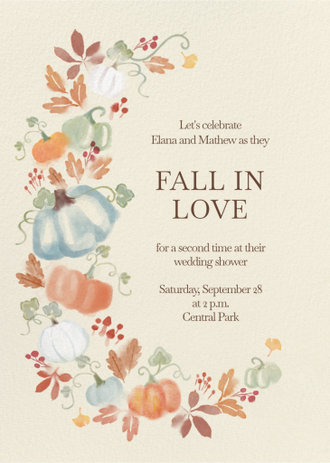 Pumpkins and Vines - Bridal Shower Invitation by Paperless Post