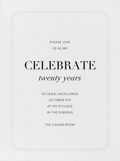 Leaf Inner Bevel Border by Paperless Post