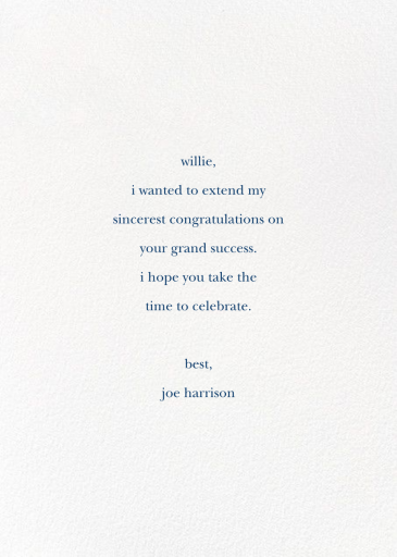 Gold Congrats - Graduation Card by kate spade new york - Back
