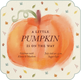 Watercolor Pumpkin Invitation