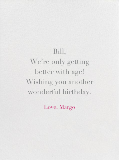 Happy Birthday Friend - Birthday Card by Linda and Harriett - Back