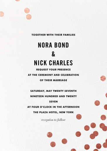 Confetti (Invitation) - Wedding Invitation by kate spade new york