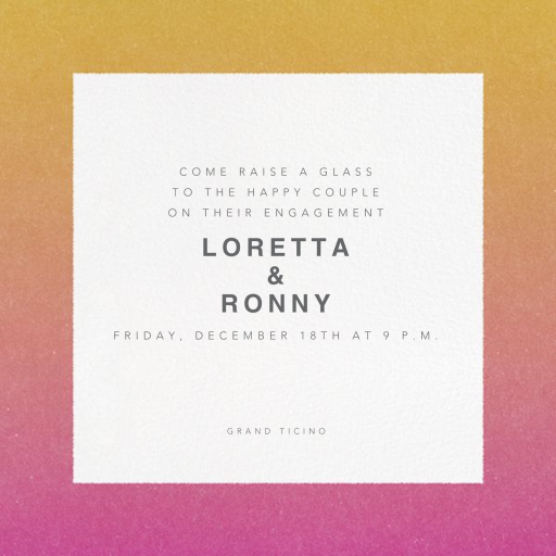 Gradient Border - Engagement Party Invitation by Paperless Post