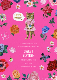 Le Chat (Tall) - Sweet 16 Invitation by Nathalie Lété