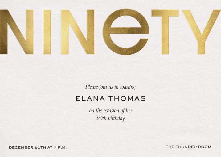 Golden Age - Birthday Invitation by Paperless Post