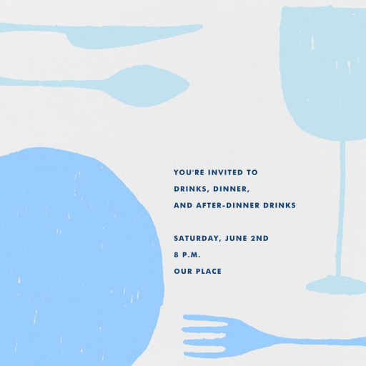 Place Setting - Square - Dinner Party Invitation by Paperless Post