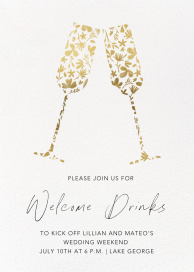 Floral Flutes - Wedding Weekend Invitation by Paperless Post