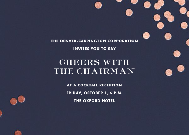 Confetti kate spade new york - Corporate Reception Invitation by kate spade new york