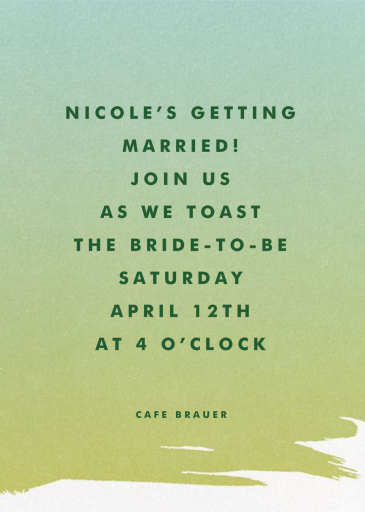 Gradient Painted - Bridal Shower Invitation by Paperless Post