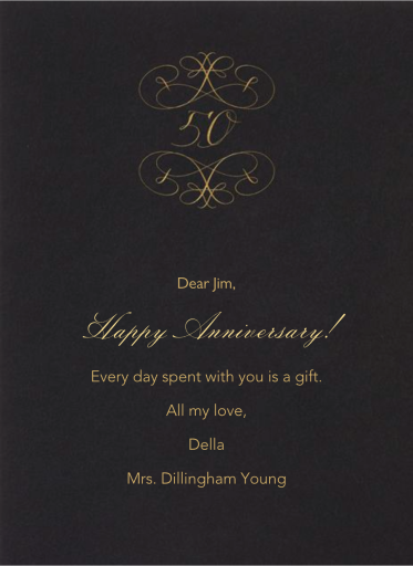 Numbers - Anniversary Card by Bernard Maisner