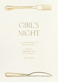 Table for Two - Girls' Night Invitation by Paperless Post