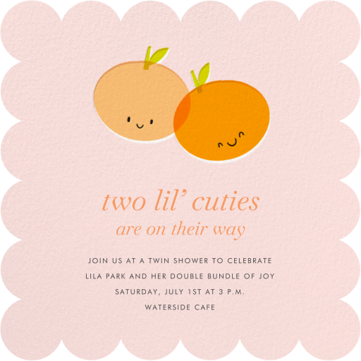 Two Lil' Cuties - Baby Shower Invitation by Hello!Lucky