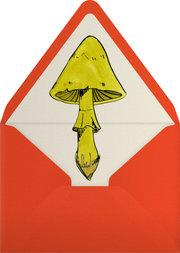 Whimsical Mushroom Invitation Envelope