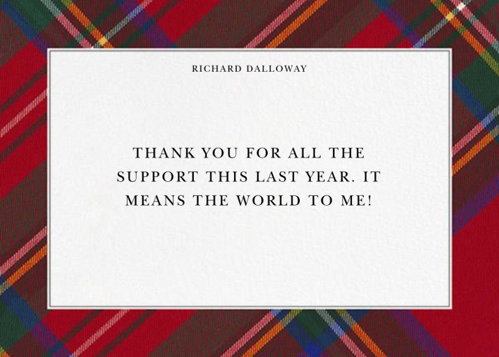 Tartan (Stationery) by Oscar de la Renta