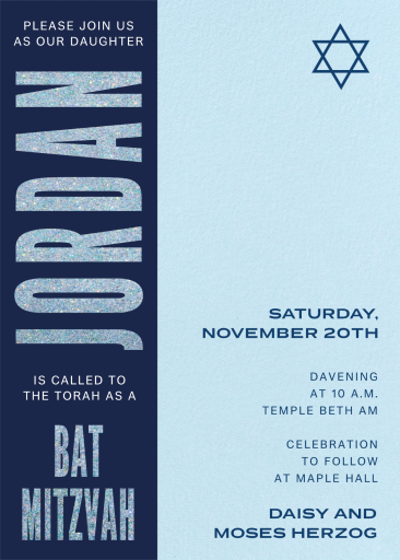 Bookmark - Bar & Bat Mitzvah Invitation by Paperless Post