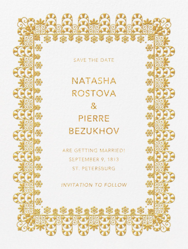 Van Alen Scallop I (Save the Date) - Invitation by Oscar de la Renta