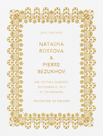 Van Alen Scallop I (Save the Date) - Save the Date by Oscar de la Renta