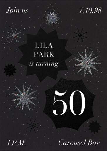 In the Stars - 50th Birthday Invitation by Paperless Post