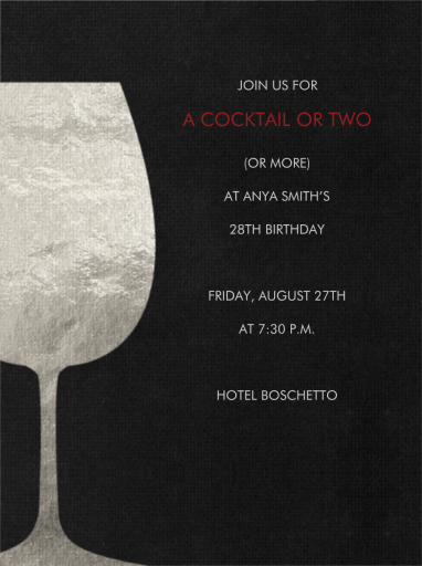 Wineglass Foil by Paperless Post