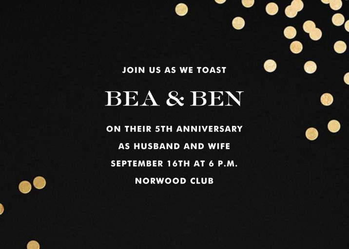 Confetti kate spade new york - Anniversary Invitation by kate spade new york