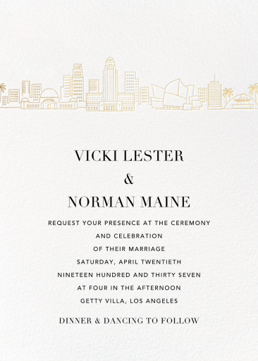 Skyline View - Wedding Invitation by Paperless Post