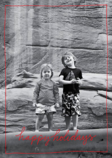 Cursive Holidays - Holiday Card by Linda and Harriett