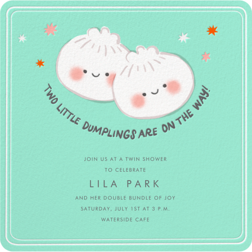Double the Dumplings - Baby Shower Invitation by Hello!Lucky