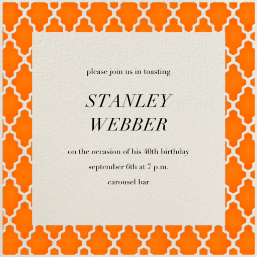 Marrakesh - Birthday Invitation by Paperless Post