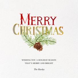 Merry Pinecone - Holiday Card by Felix Doolittle